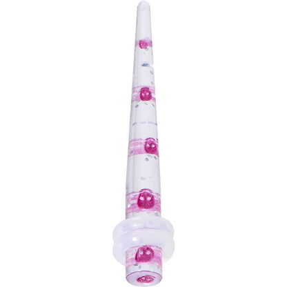 6G Clear Acrylic Glitter Purple Skull Confetti Taper