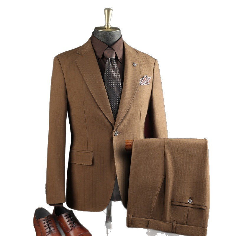 Stylish Casual And Sophisticated Striped Mens Suit Set