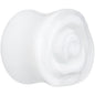 7/8 White Rose Flower Acrylic Saddle Plug