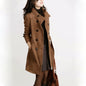 Korean Style Slim Waist Plus Size Woolen Mid-length Woolen Coat
