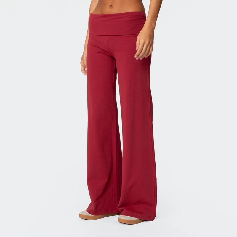 Womens Loose-Fit Foldable Casual Pants For Spring And Summer