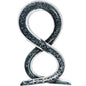 4G Silver Dichroic Glass Double Twist Taper