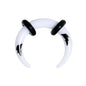 8G White Acrylic Black Lightning Buffalo Taper