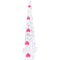 Clear Acrylic Glitter Pink Heart Confetti Taper 8G to 16mm