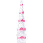Clear Acrylic Glitter Pink Heart Confetti Taper 8G to 16mm