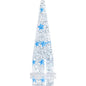 9/16 Clear Acrylic Glitter Blue Star Confetti Taper