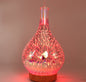 3D Glass Colorful Vase Humidifier Household