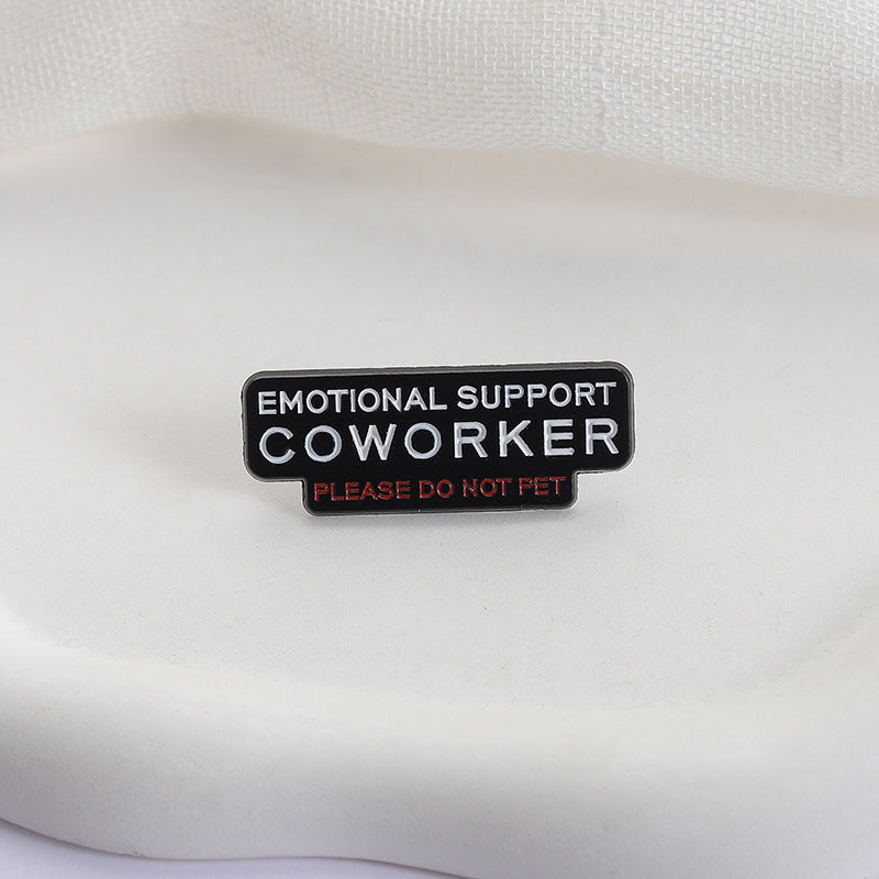 Retro Personalized English Letter Metal Enamel Badge