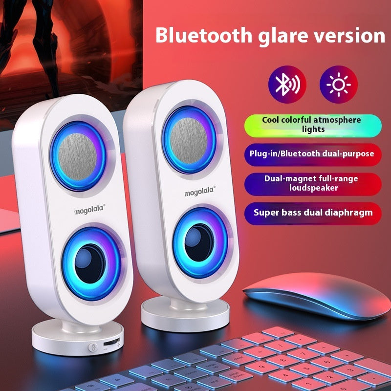 Computer Audio Desktop Speaker Subwoofer Wired Bluetooth Dual-use USB Interface