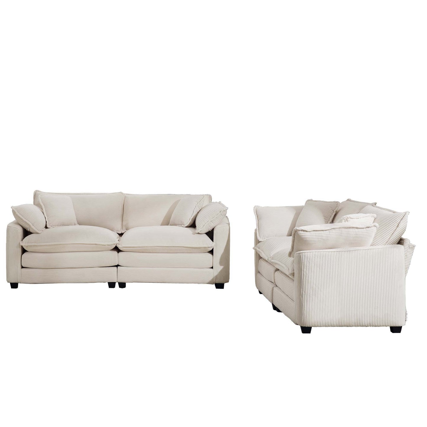 Elegant Oversized Sectional Sofa Set With Deep Seats And Flexible Layout