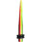 6G Acrylic Rasta Stripes Straight Taper