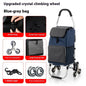 Upgraded Portable Folding Supermarket Cart