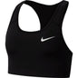 Nike Womens Medium Support Non Padded Sports Bra with Band Black/Black/(White) X-Small