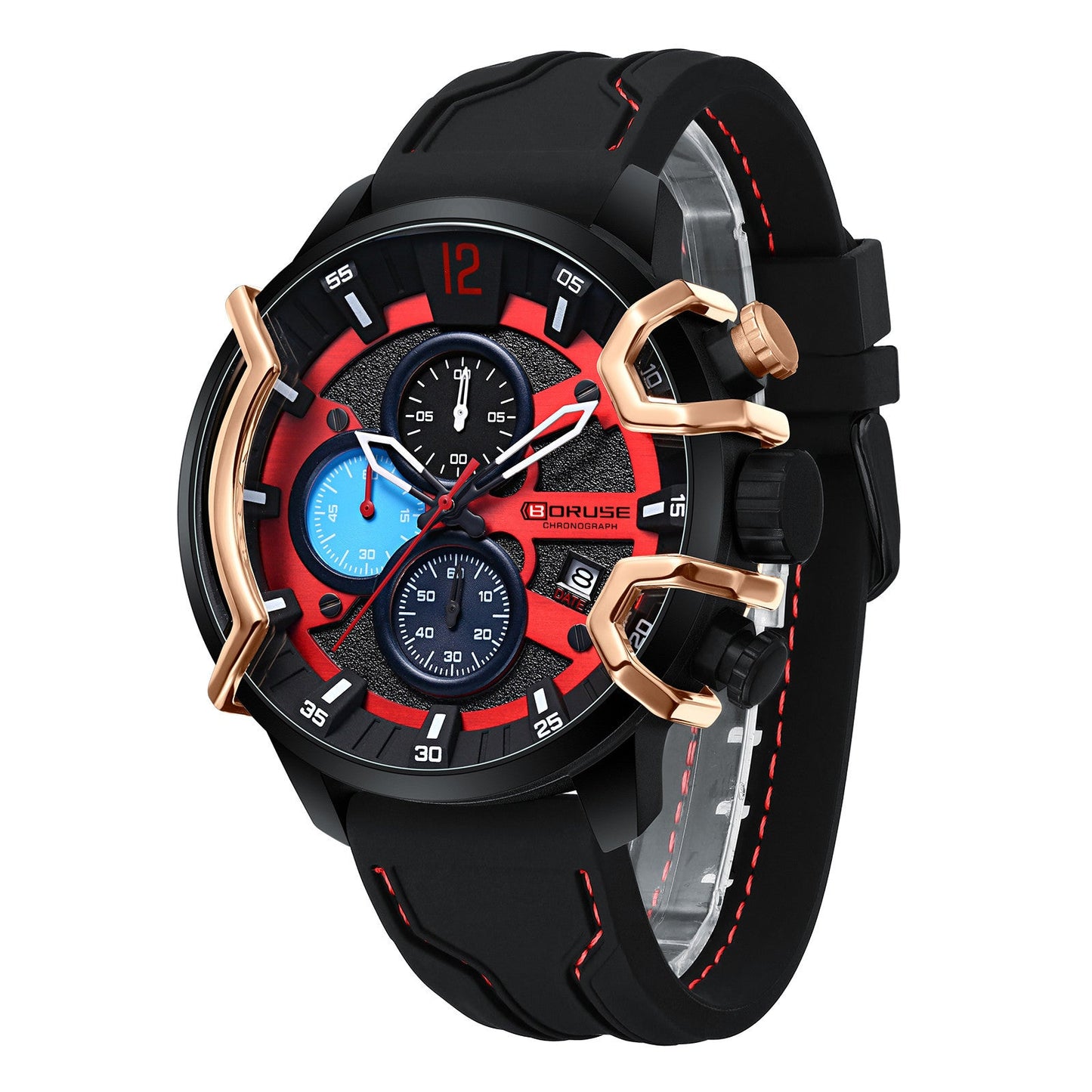Multifunctional Waterproof Mens Luminous Quartz Watch