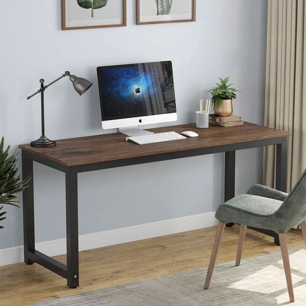 63 Inch Rustic Brown Computer Desk For Home Office