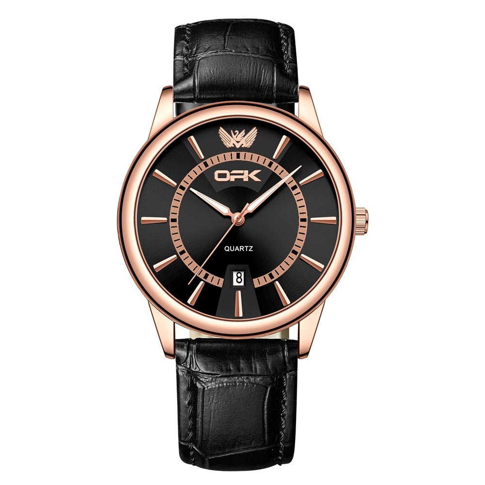 Single-calendar Waterproof Quartz Mens Watch