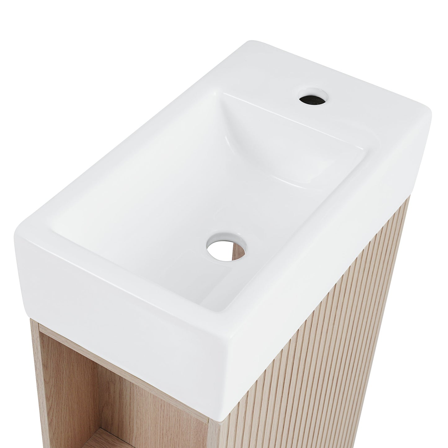 18.6' Bathroom Vanity with Sink, Bathroom Vanity Cabinet with Two-tier Shelf,...