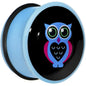 20mm Blue Acrylic Heart Owl Single Flare Plug