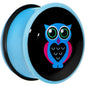 24mm Blue Acrylic Heart Owl Single Flare Plug
