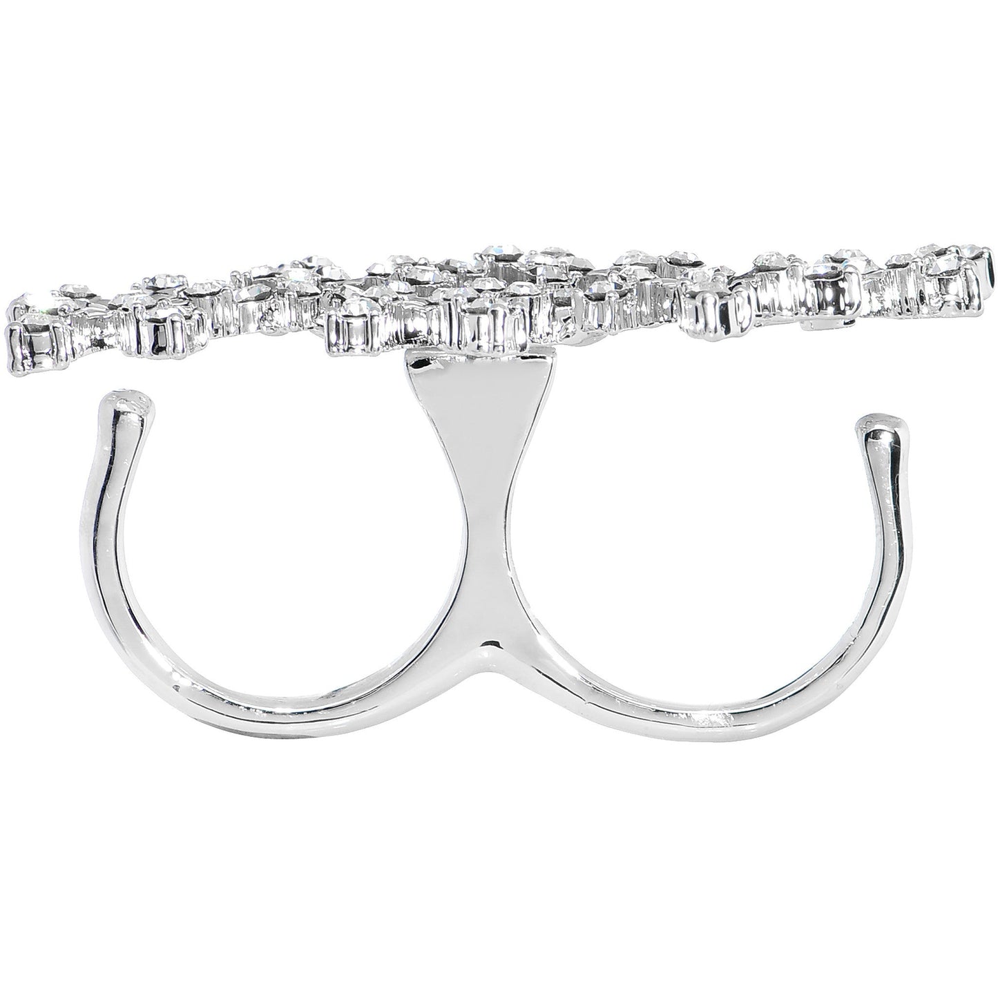 Crystalline Star Spangled Double Finger Ring