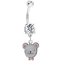 Crystalline Gem Teddy bear Delight Belly Ring