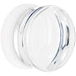 26mm Clear White Acrylic Mirror Split Saddle Plug