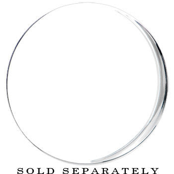 44mm Clear Black Acrylic Mirror Split Saddle Plug
