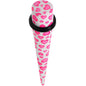 1/2 White Acrylic Pink Heart Logo Taper