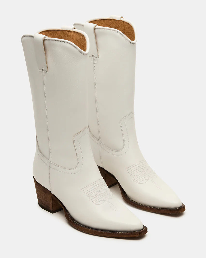 Plus-size Fashionable Embroidered Block-heel Thigh-high Womens Boots