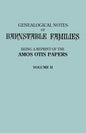 Genealogical Notes of Barnstable Families. Volume II [Massachusetts] - Paperback