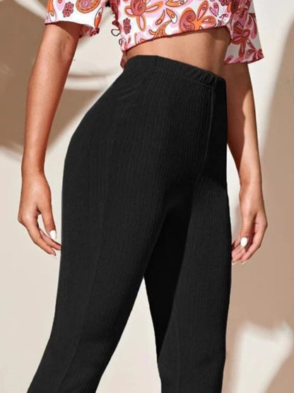 Full Size High-Waist Flare Active Pants Plus Size