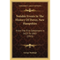 Notable Events In The History Of Dover, New Hampshire: From The First Settlement In 1623 To 1865 (1913) - Paperback