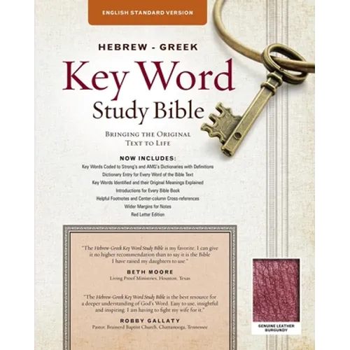 Hebrew-Greek Key Word Study Bible-ESV: Key Insights Into God's Word - Leather
