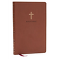 NKJV Holy Bible, Ultra Thinline, Brown Leathersoft, Red Letter, Comfort Print - Imitation Leather