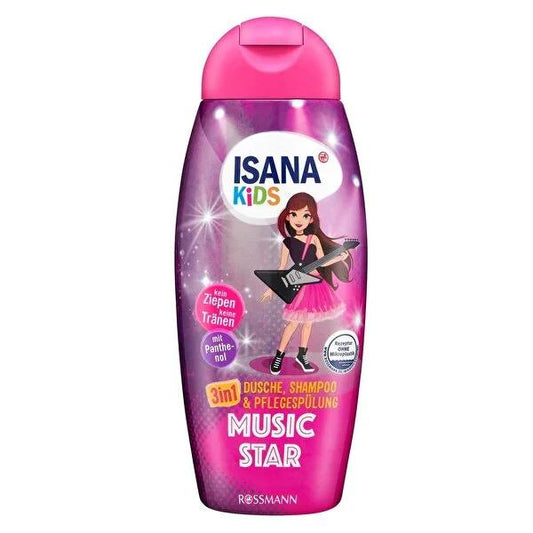 Isana Kids 3-in-1 Shower Gel, Shampoo & Conditioner - Vegan, Dermatologically Tested, 10.14 fl oz