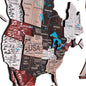 3D Wooden World Map Urban
