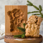Cookie Mold Cutter Premium Beech Wood Cookie Shortbread Rectangular Wooden Animal Cookie Mold