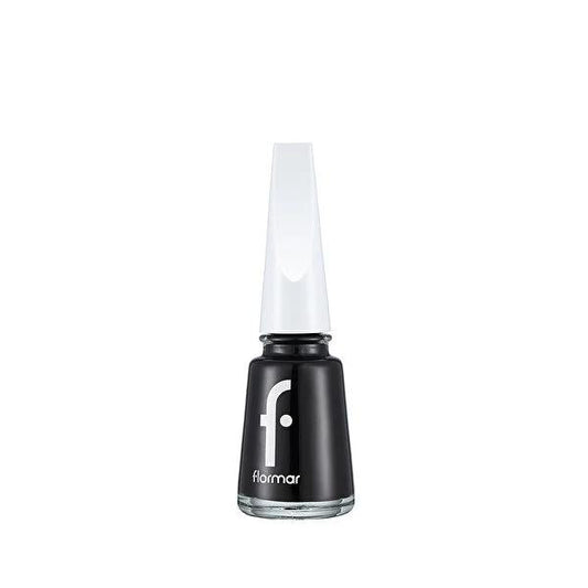 Flormar Nail Enamel - Black Minimalism New 313 - Glossy Finish Nail Polish for Smooth Application
