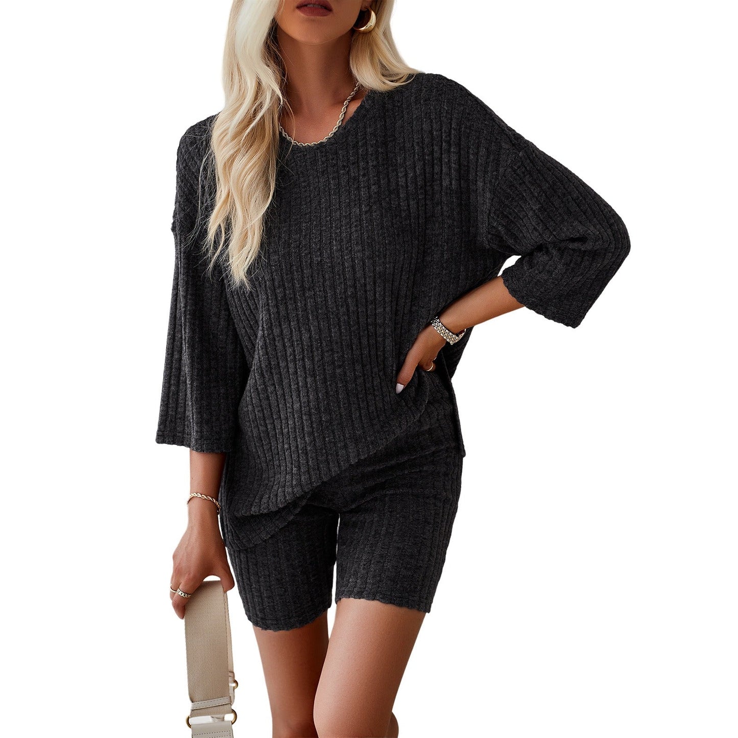 European and American women's spring and summer elegant and fashionable casual set