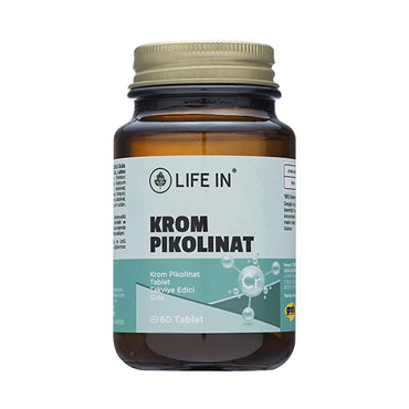 Life In Krom Pikolinat Chromium Picolinate Supplement for Macro Nutrient Metabolism - 60 Tablets