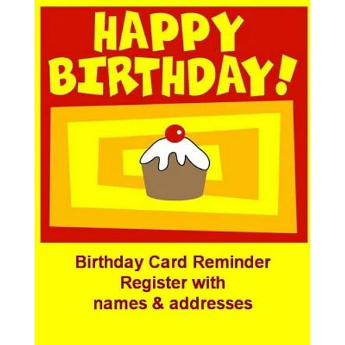 Birthday Card Reminder Register with names & addresses - Paperback