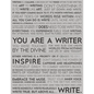 Writer Motivational Notebook - Writing Prompts To Cure Writer's Block - The Writing Manifesto Blank Journal: Writing Quotes to Inspire Writing & Poetr - Paperback