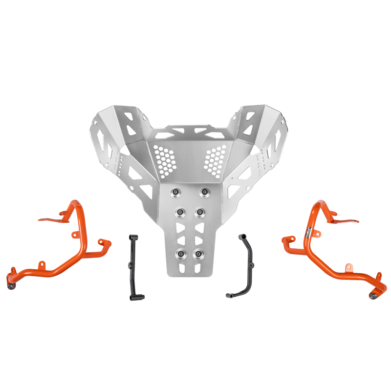 LOBOO CHG222 Crash Bar & Engine Guard for KTM 790 / 890 Adventure & Husqvarna Norden 901 – Upper & Lower Protection, Black or Orange Finish