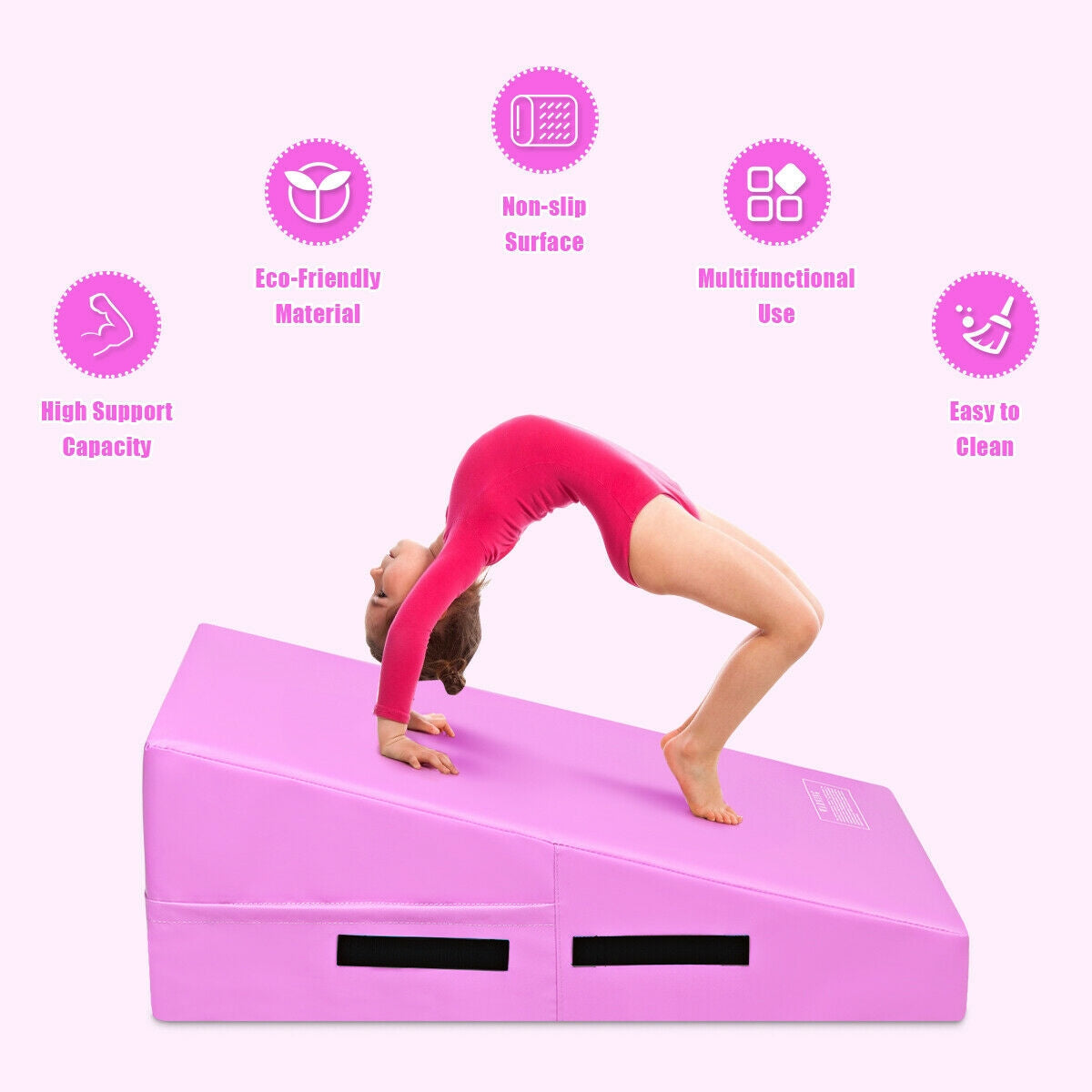 Incline Gymnastics Mat Wedge Ramp Gym Tumbling Exercise Mat