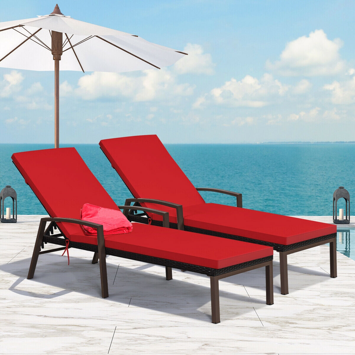 2 Pieces Patio Rattan
