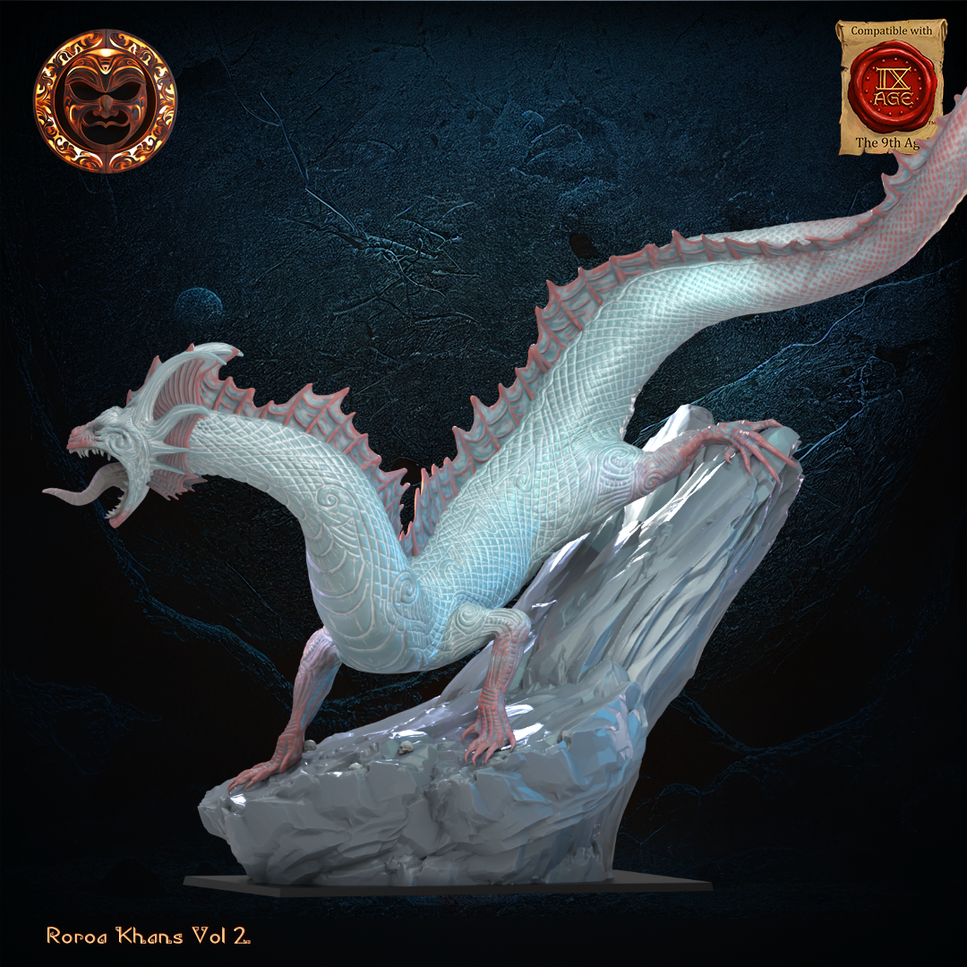 3D Printed Taniwha by Lost Kingdom Miniatures