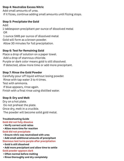 Gold Recovery & Refining Kit | Complete Chemical Solution for Scrap Gold Salvage
