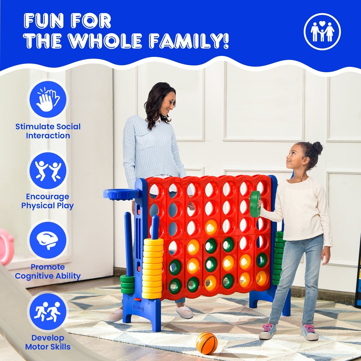 2.5Ft 4-to-Score Giant Game Set-Green