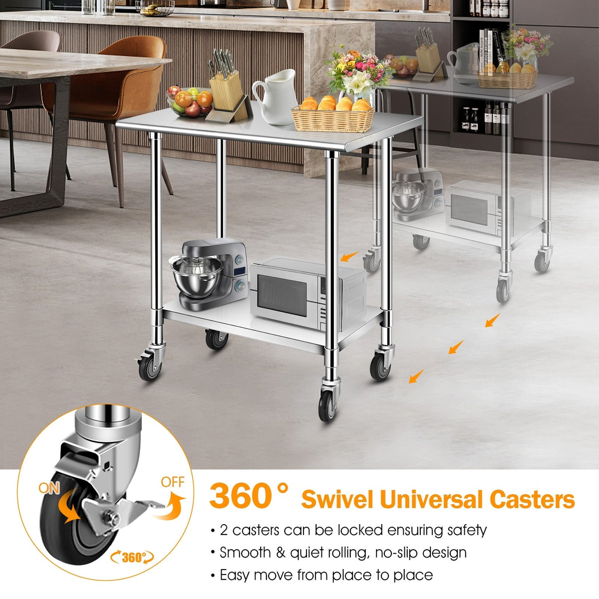 Stainless Steel Commercial Kitchen Prep and Work Table