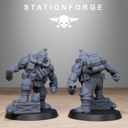 3D Printed GrimGuard Jungle Fighter Mutants x10 by StationForge Miniatures